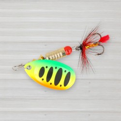 Блешня обертова ZEOX Reactive № 3, 6г, колір 015 Fluo Tiger-Black Dot